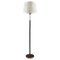 Swedish Brass and Wood Floor Lamp attributed to Boréns, 1960s, Image 1