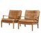 Mid-Century Swedish Lounge Chairs Löven attributed to Arne Norell, 1960s, Set of 2 1