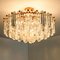 Gold Vertical Glass Messing Chandelier attributed to j.t. Kalmar, 1960s 12