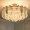 Gold Vertical Glass Messing Chandelier attributed to j.t. Kalmar, 1960s, Image 12