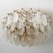 Gold Vertical Glass Messing Chandelier attributed to j.t. Kalmar, 1960s, Image 3