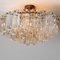 Gold Vertical Glass Messing Chandelier attributed to j.t. Kalmar, 1960s, Image 6