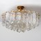 Gold Vertical Glass Messing Chandelier attributed to j.t. Kalmar, 1960s, Image 7