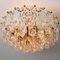 Gold Vertical Glass Messing Chandelier attributed to j.t. Kalmar, 1960s, Image 5