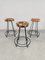 Alpha Owl Re-Editions Bar Stools by Bestwelhip and Sandra Keja Planks, Set of 3 1