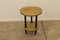 Art Deco Wood and Brass Round Side Table, Bohemia, 1930s 2