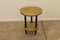 Art Deco Wood and Brass Round Side Table, Bohemia, 1930s, Image 2