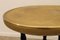 Art Deco Wood and Brass Round Side Table, Bohemia, 1930s 9