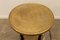 Art Deco Wood and Brass Round Side Table, Bohemia, 1930s, Image 6