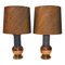 Italian Ceramic and Copper Table Lamps by Bergboms for Bitossi, 1960s, Set of 2 1