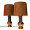 Italian Ceramic and Copper Table Lamps by Bergboms for Bitossi, 1960s, Set of 2 2