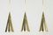 Vintage Deckenlampen aus Messing von Birger Dahl, 1950er, 3er Set 2