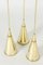 Vintage Brass Ceiling Lights by Birger Dahl, 1950s, Set of 3, Image 4