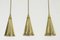 Vintage Deckenlampen aus Messing von Birger Dahl, 1950er, 3er Set 3