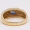 Vintage Ring in 18k Yellow Gold with Sapphire and Diamonds, 1970s 5