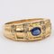 Vintage Ring in 18k Yellow Gold with Sapphire and Diamonds, 1970s 3