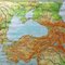Carta da parati vintage con mappa del Mar Mediterraneo, Paesi del vicino oriente, anni '70, Immagine 4
