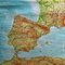Póster mural enrollable vintage con mapa del mar Mediterráneo, años 70, Imagen 2
