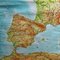 Vintage Mural Map Mediterranean Sea Near East Countries Rollable Wall Chart, 1970s 2