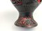 Mid-20th Century Vase mit Zinnoberlack aus Rotem & Schwarzem Messing, China 10