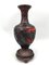 Vaso della metà del XX secolo laccato Cinabro in ottone rosso e nero, Cina, Immagine 2