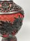 Mid-20th Century Vase in Cinnabar Lacquer in Red and Black Brass, China 6