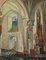 Martin Dobuin, Interno di una chiesa bifacciale, 1941, Olio su tela, Immagine 2