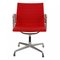 EA-108 Stuhl aus rotem Hopsak Stoff von Charles Eames für Vitra, 2000er 1