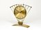 Horloge Mid-Century Atlanta Sunburst en Laiton, 1950s 3