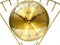 Mid-Century Atlanta Sunburst Brass Clock, 1950s, Image 7