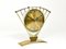 Horloge Mid-Century Atlanta Sunburst en Laiton, 1950s 5