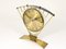 Horloge Mid-Century Atlanta Sunburst en Laiton, 1950s 18