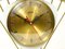Horloge Mid-Century Atlanta Sunburst en Laiton, 1950s 15
