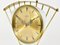Horloge Mid-Century Atlanta Sunburst en Laiton, 1950s 9