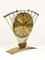 Horloge Mid-Century Atlanta Sunburst en Laiton, 1950s 20