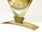 Horloge Mid-Century Atlanta Sunburst en Laiton, 1950s 13