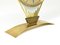 Horloge Mid-Century Atlanta Sunburst en Laiton, 1950s 12