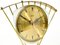 Horloge Mid-Century Atlanta Sunburst en Laiton, 1950s 8