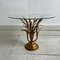 Round Wheatsheaf Coffee Table in Brass and Glass 1