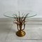 Round Wheatsheaf Coffee Table in Brass and Glass 7