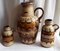 Vasi vintage in ceramica con smalto beige-marrone di Scheurich, Germania, anni '70, set di 3, Immagine 1