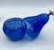 Pear Shaped Covered Bowl in Dark Blue Murano Glass with Metal Holder, Cenedese, Italy 2
