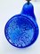 Bol Couvert en Forme de Poire en Verre de Murano Bleu Foncé avec Support en Métal, Cenedese, Italie 4