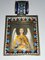 Large Imperial Silver & Enamel Icon Pendant of St. Archangel Raphael, 1890s 1