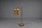 Stehlampe aus Holz, Messing & Stoff von Rudolf Dörfler, 1960er 3
