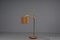 Floor Lamp in Wood, Brass and Fabric by Rudolf Dörfler, 1960s, Image 4