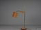 Lámpara de pie de madera, latón y tela de Rudolf Dörfler, años 60, Imagen 2