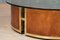 Mid-Century Italian Round Brass and Glass Sofa Table, 1970 7