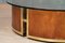 Mid-Century Italian Round Brass and Glass Sofa Table, 1970, Image 7