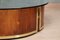 Table Mid-Century Ronde en Laiton et Verre, Italie, 1970 3